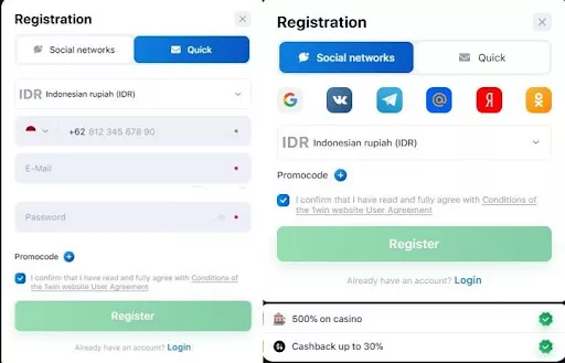 1win registration
